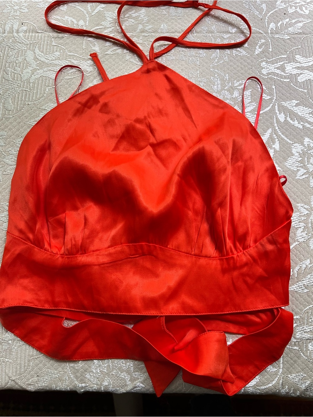 Zara satin halter top